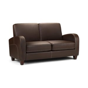Vaughn 2 Seater Sofa in Chestnut Faux Leather